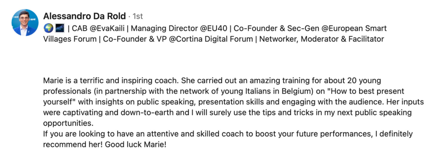 Review by Alessandro Da Rold